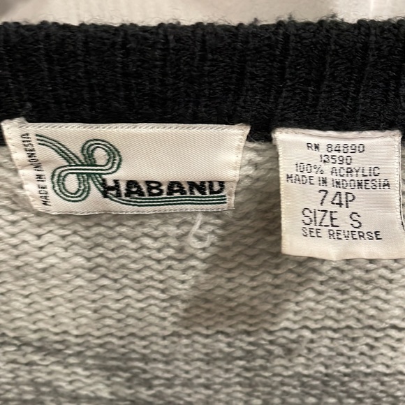 Vintage Cardigan Black/Gray Sz S - Picture 4 of 6